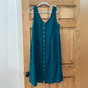 Not Perfect Linen Emerald Valley Dress size L